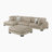 Hulett 135" Modern Modular Sectional with Microfiber Fabric, Included Ottoman & 5 Pillows-1837100737-1827871425