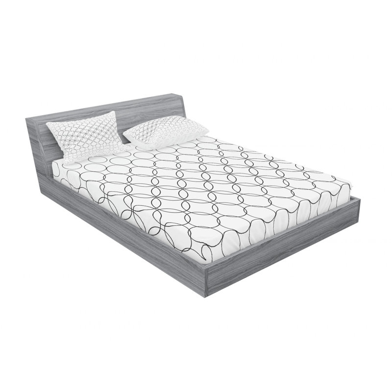 Microfiber Geometric Sheet Set, Queen Sheet Set with Fitted Sheet