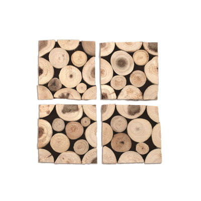 Hagberg Wood Square 1 Piece Coaster