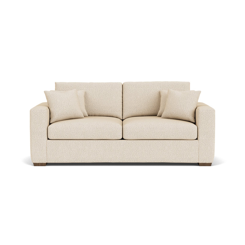Canapé à accoudoirs carrés 83 po, Polypropylène / oléfine beige clair