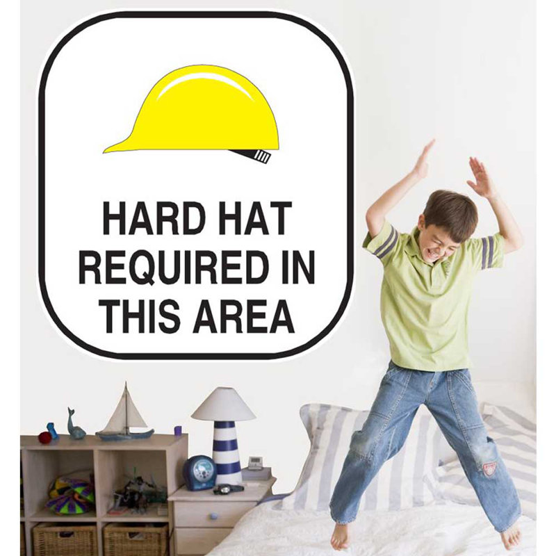 Décalcomanie murale chapeau rigide, H 48 po x l 48 po