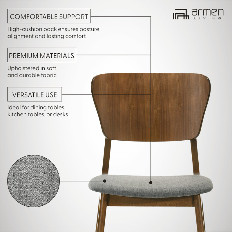 Chaises de salle à manger Jennelle, 2, gris, gris