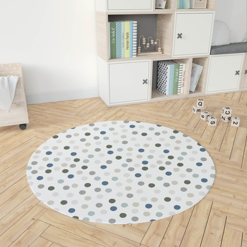 Always Polka Kids Play Mat, Round 5'