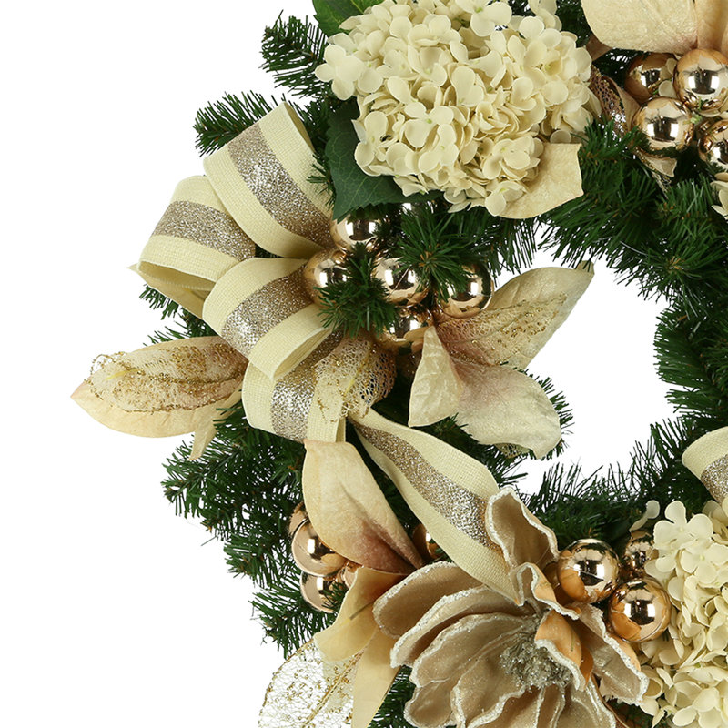 Jhumki Handcrafted Faux Evergreen 28'' Wreath