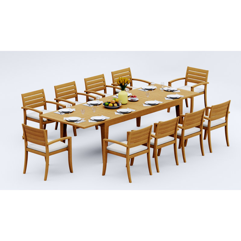 Travota Outdoor - Piece Teak Dining Set, 10