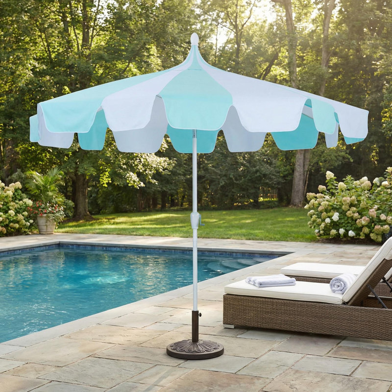 green pagoda patio umbrella Luxury Parasol – Mineral Garden — Burning Orange Each of the alternating panels composing the solution Poolside Large Pagoda Patio Umbrella