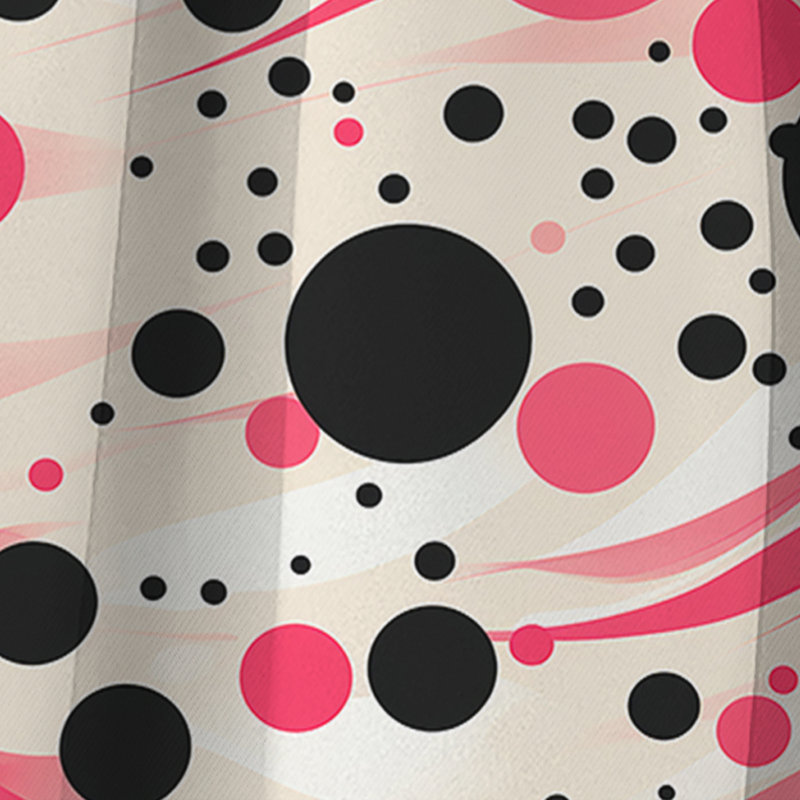 Paire de rideaux Popart Dynamic Doodle Dots III - Pois, L 52 po x L 90 po