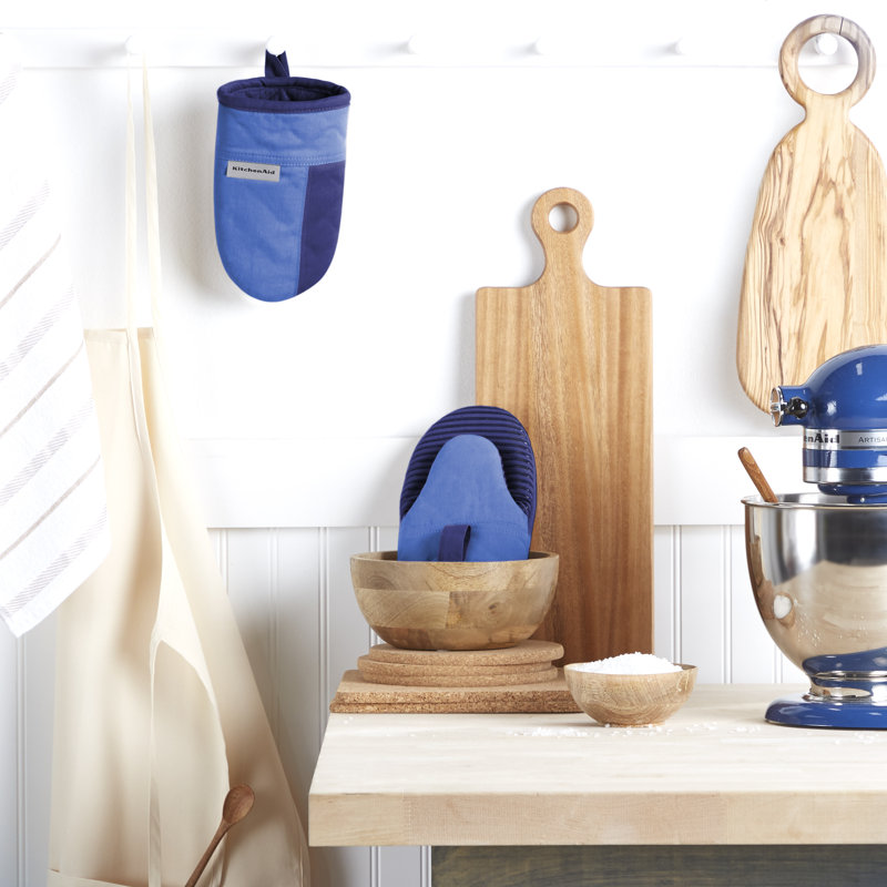 KitchenAid Beacon Mini 2-Piece Oven Mitt, Navy Blue, 13"