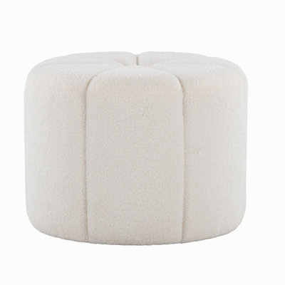 Ottoman In White Fabric
