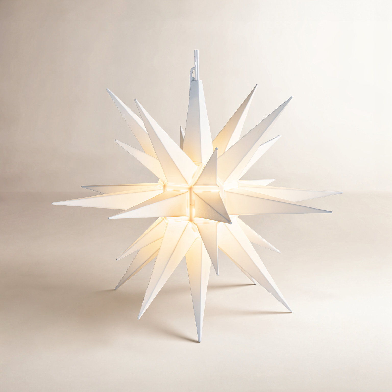 Moravian Star Lighted Outdoor Display, White