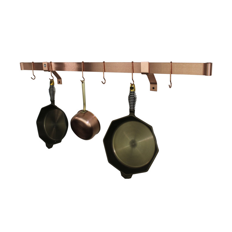 Rolled End Bar Handcrafted Wall Bracket Pot Rack