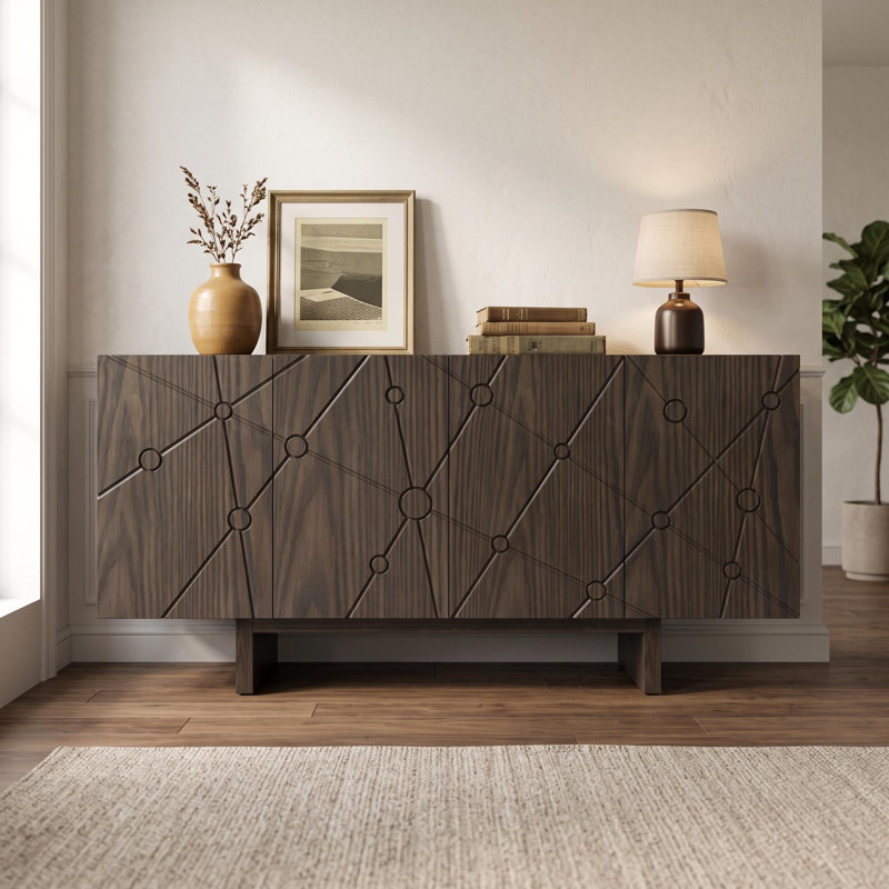 Gulbanu 63'' Buffet Sideboard for Dining Room,Living Room, Brown