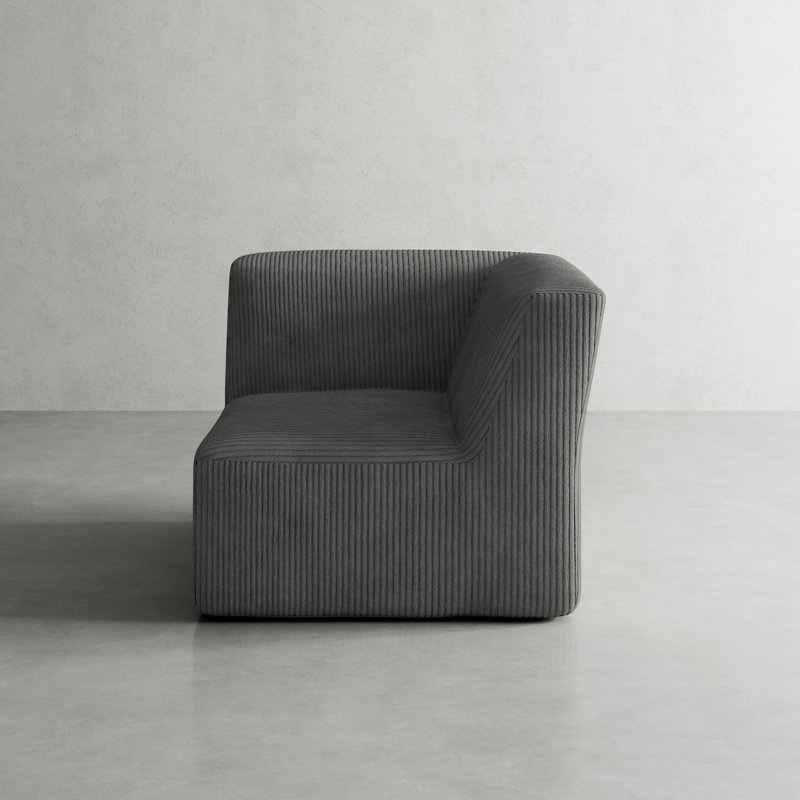 Fauteuil de coin simple Berlare, Gris