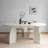 White Oval Solid Wood Dining Table-968825070