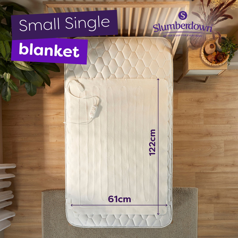 Slumberdown Sleepy Nights Electric Blanket – 3 Heat Settings, Machine Washable, Easy Fit Straps – Heated Underblanket