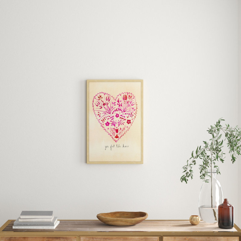 Folk Art Valentines by Christine Lindstrom - Wrapped Canvas Painting, 61cm H x 41cm W x 3.81cm D