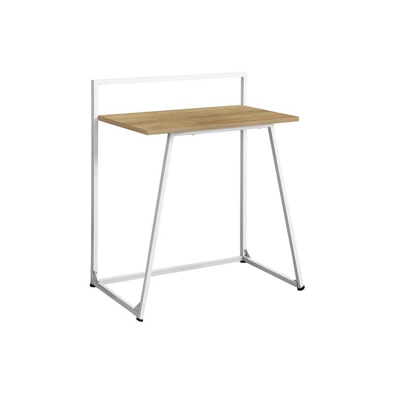 Computer Desk Home Office Laptop 30"L Work Metal Laminate Contemporary, Natural/White