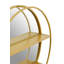 Alfons Metal Round Mirror with Shelves