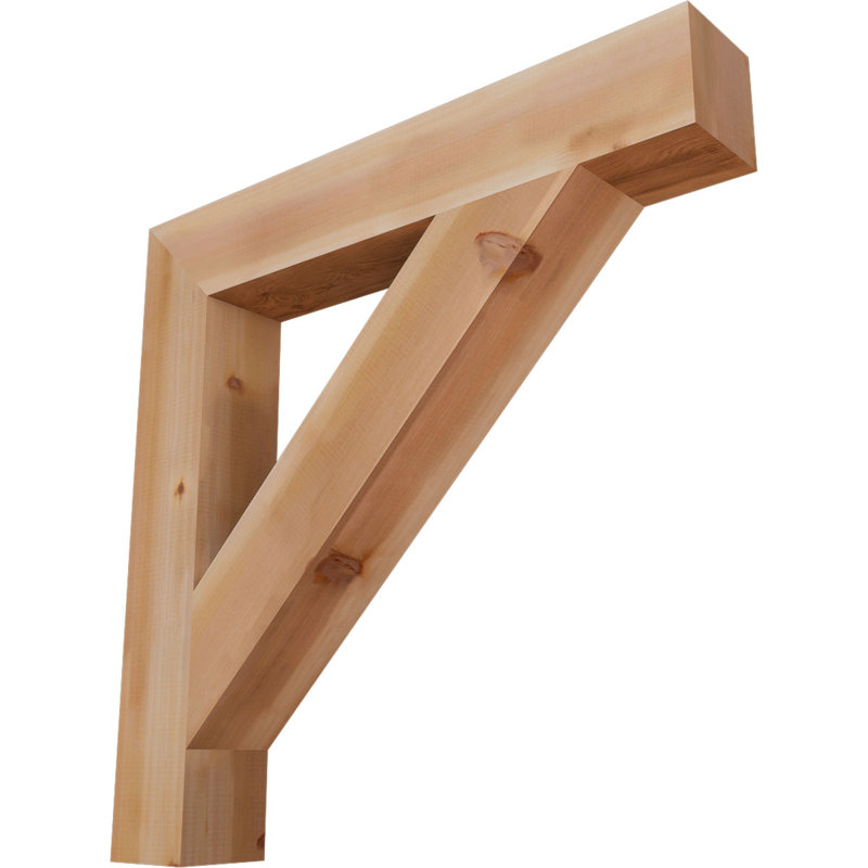 Support de bloc traditionnel, Cèdre rouge de l'Ouest (lisse), H 38 po x l 5,5 po x P 38 po
