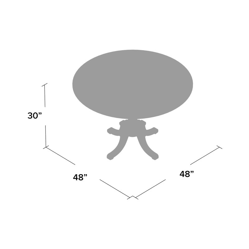 Marst Hill Acacia and Mahogany Round Solid Wood Top with Solid Wood Base Dining Table