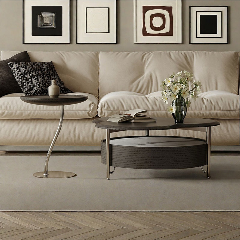 Table basse lumineuse et luxueuse