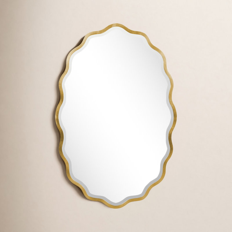 Serafina Scalloped Wall Mirror, Gold