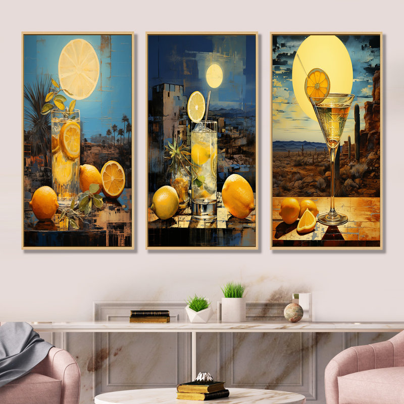 Téquila, crépuscule, horizon mexicain, Cadre flottant brun, H 32 po x l 48 po