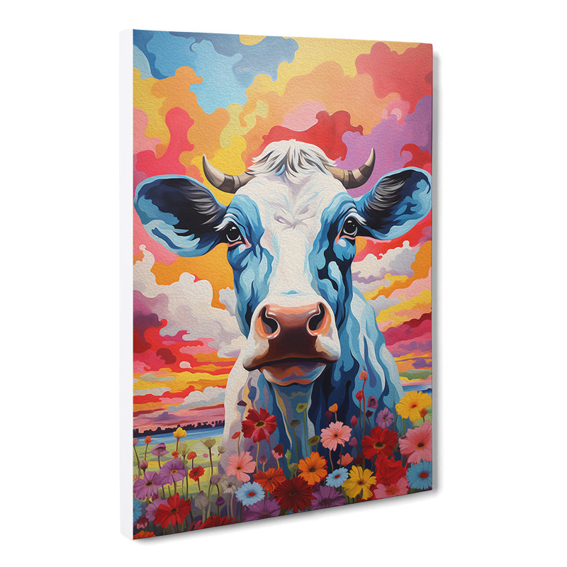 Cow Colour Field - No Frame Print, 76cm H x 50cm W x 3cm D
