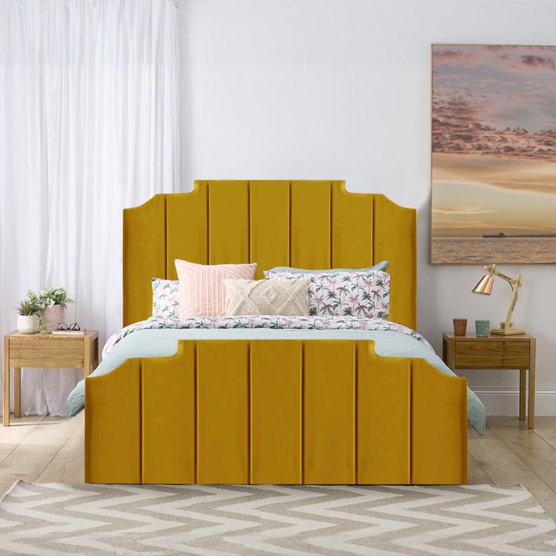 Antara Upholstered Bed, Turmeric, Kingsize (5')