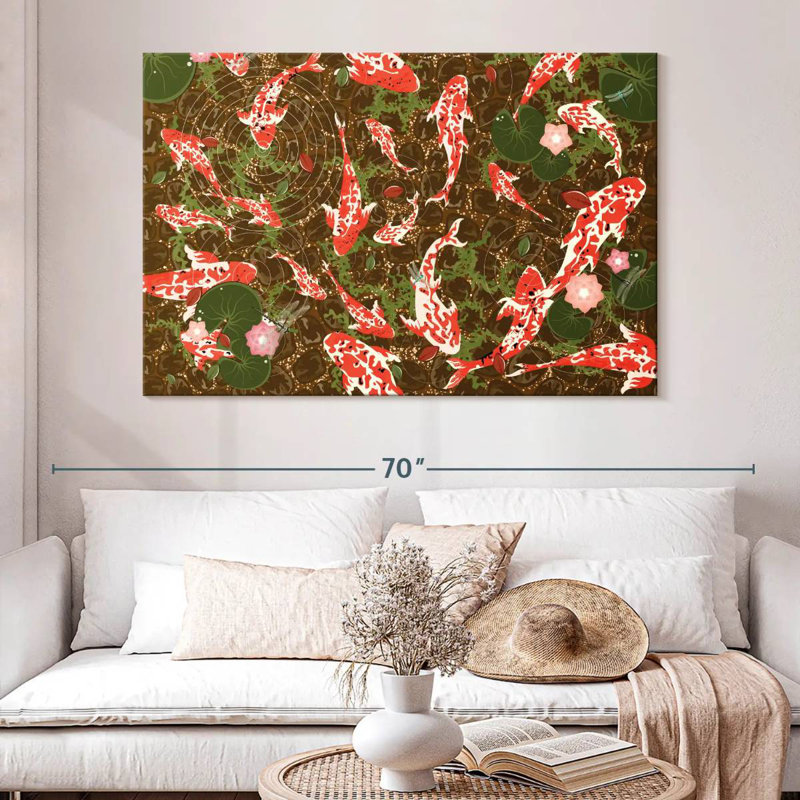 Brampt Koi Pond Patterns, 34'' H x 51'' W