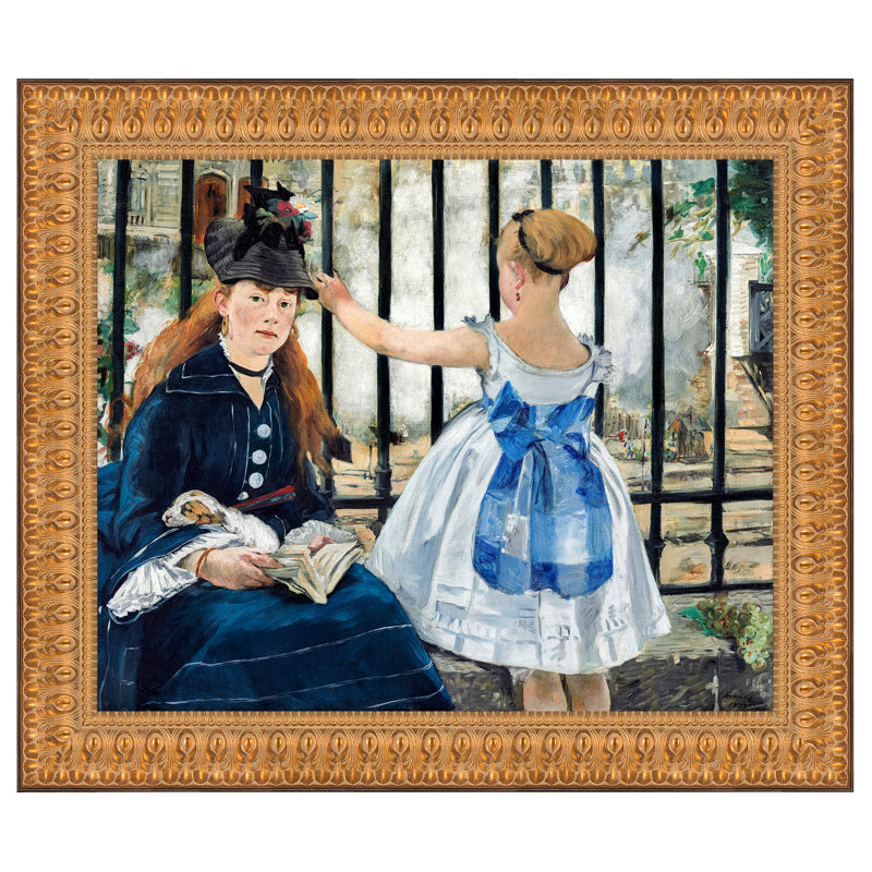 The Railway, 1873 Framed Print on Canvas, 18" H x 20.5" W