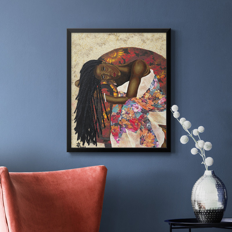«Woman Strong III», toile encadrée de qualité supérieure - prête à être accrochée, Noir, H 24 po x l 20 po