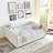 Daybed With Trundle Upholstered Tufted Sofa Bed, With Two Drawers, Queen Size, Boucle Fabric, Beige(88"X65.5"X29.5")-129523289