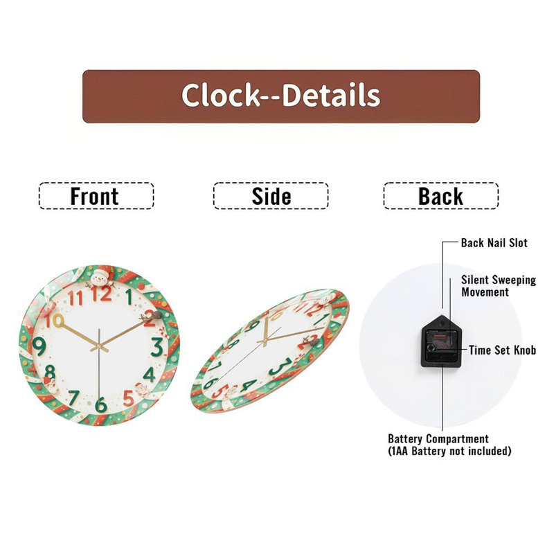 Horloge murale 12 po