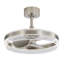 Ventilateur de plafond tambour moderne de 20 po en nickel avec ensemble d'éclairage et télécommande