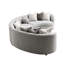 Canapé modulaire incurvé Modern Grey - 9 coussins pour un espace de vie chic dans une maison relaxante