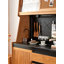 Multifunctional Solid Wood Rock Slab Stainless Steel Kitchen Food Cabinet