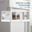 Meuble-lavabo simple avec lavabo en céramique, tablette ouverte, 2 tiroirs-129892732
