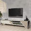 Meuble télé 70,9 po x 14,6 po x 29,5 po Modern | 100% panneau de particules enduit de mélamine, épaisseur: 0,7 pouce | Conception géométrique élégante, parfaite pour le salon et les espaces de divertissement, durable et élégante-329118647