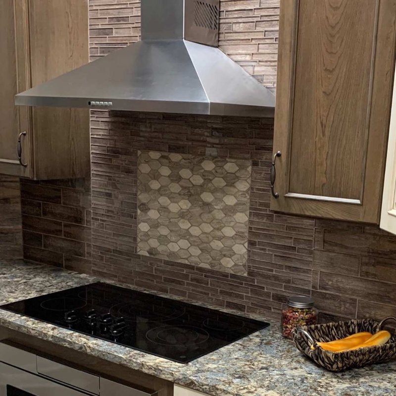Recycled Serenity 12" x 11" Glass Mosaic Wall Tile, Brown