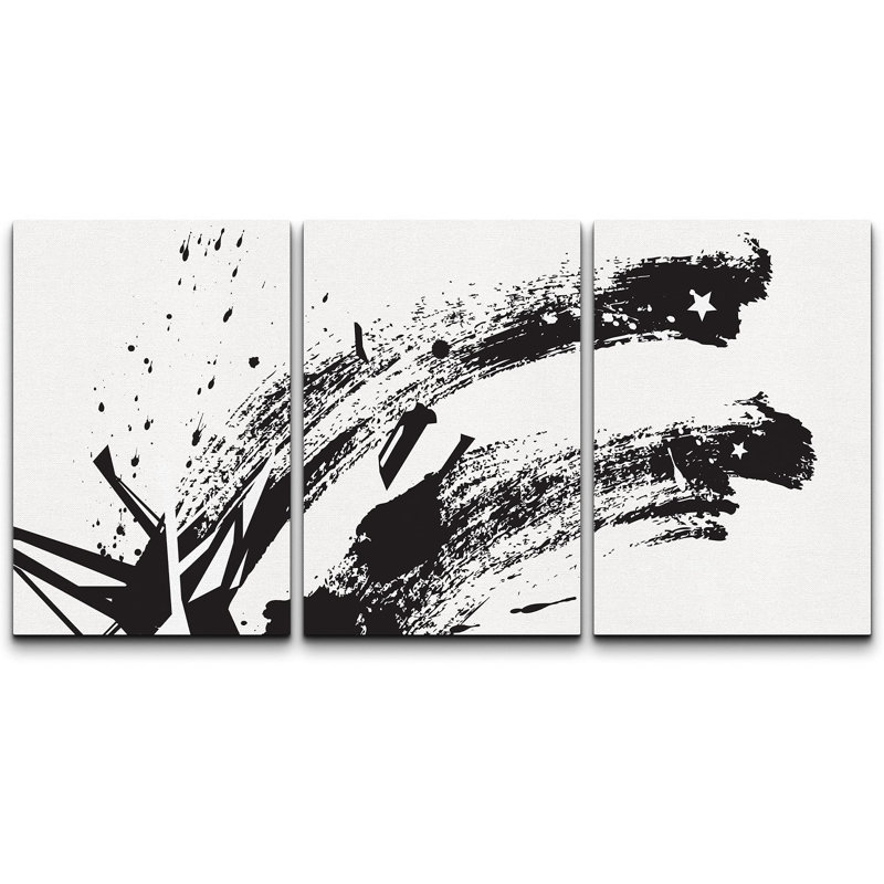 Art noir et blanc, H 24 po x l 48 po
