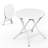 18" White Metal Folding Side Table-123159130
