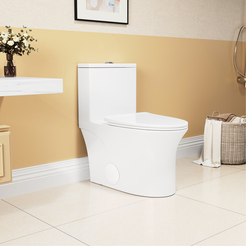 Elongated Toilet, Ceramic, 1.1/1.6 , Comfort Height, White, & , Resilient Close Seat T039wt Ceramic Closely