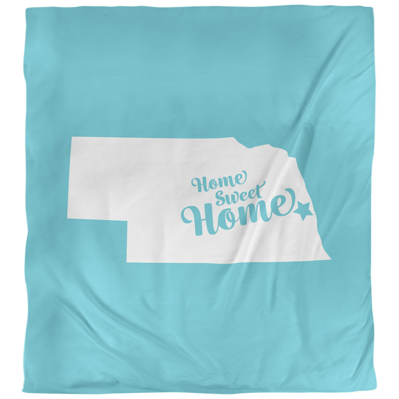 Housse de couette omaha doux, Housse de couette pour très grand lit, Bleu sarcelle, Polyester brossé