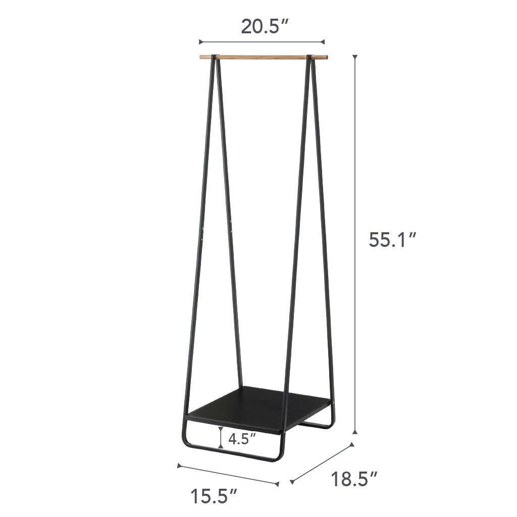 Yamazaki Home Freestanding Clothes Rack, Black