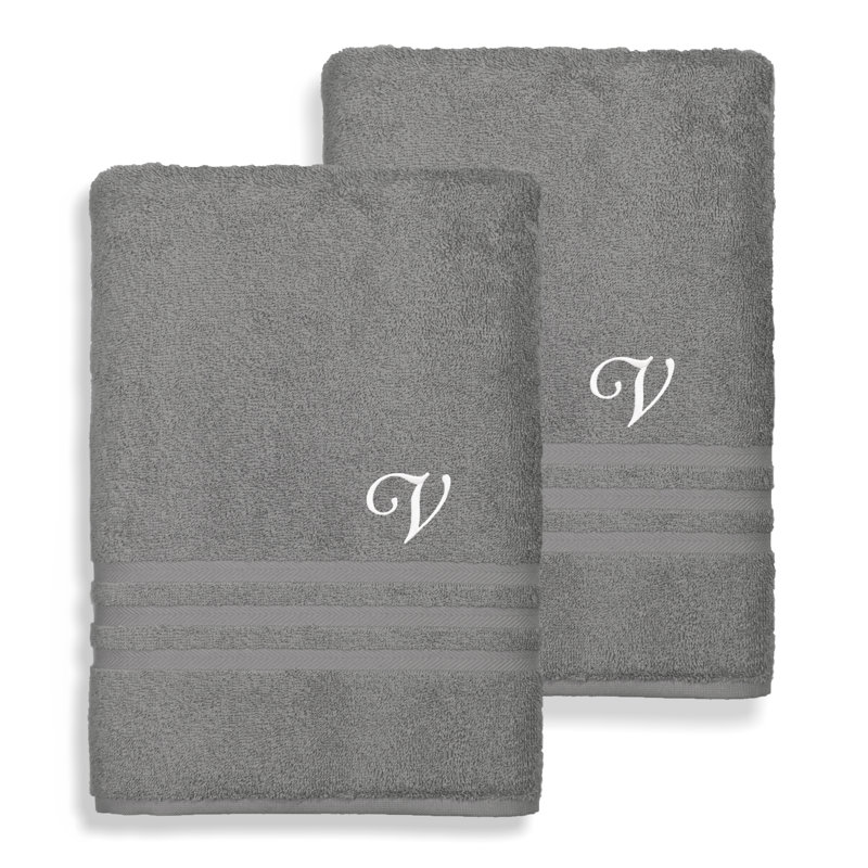 Denzi Bath Towel, V, Dark Grey