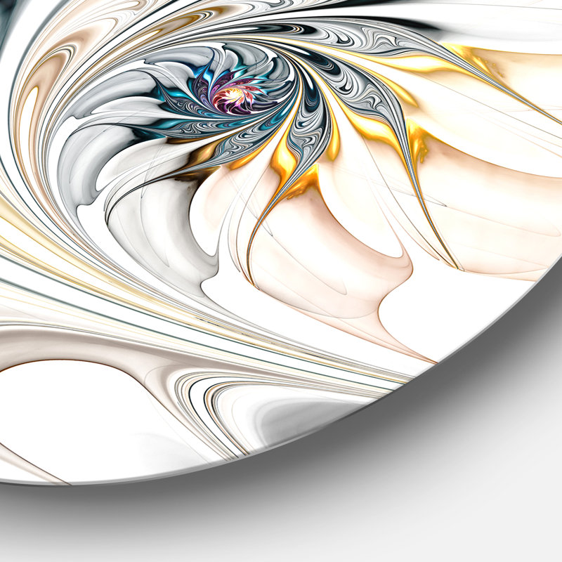 Art floral en verre coloré blanc - Grand art mural à motif floral sur toile, H 36 po x l 36 po, Impression encadrée