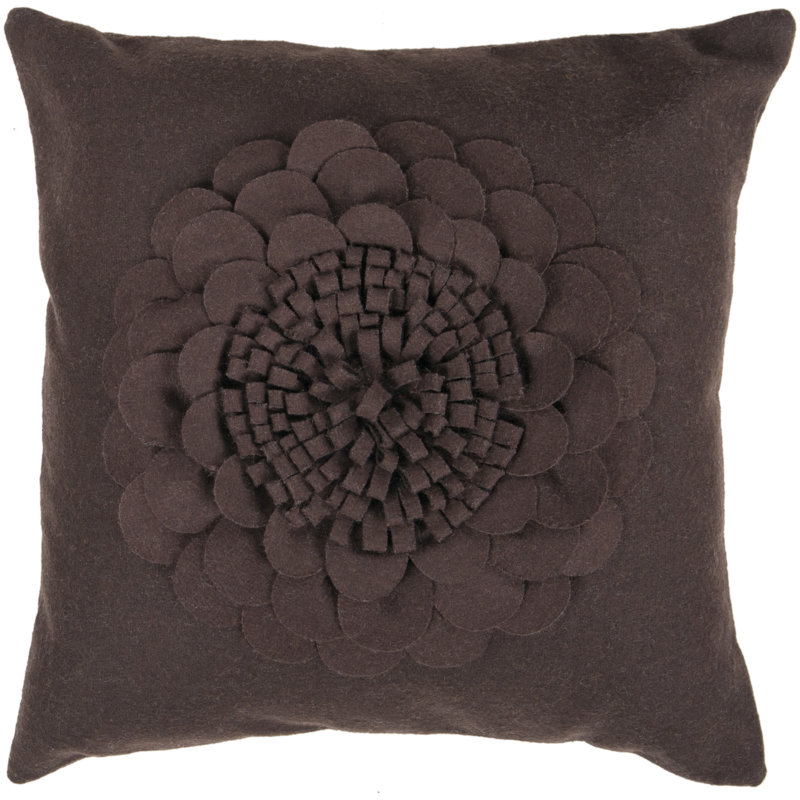 Embroidered Throw Pillow, 22", Polyester