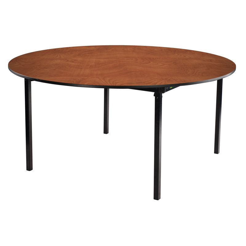 Table de banquet circulaire pliante, Cerisier sauvage, H 29 po x l 60 po x P 60 po