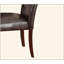 Ensemble de 2 chaises d'appoint en similicuir et finition noyer Britney